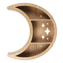 Wooden Crecent Moon - Seinähylly